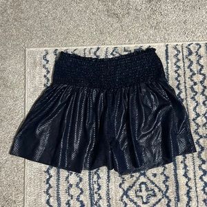 Snakeskin navy high waisted shorts